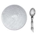 Picture of Mustique Ceramic Canape Plate with Rattan Spoon
