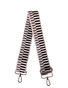 Picture of Ahdorned Purse Strap- Stripe White/Black