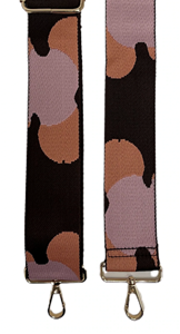 Picture of Ahdorned Purse Strap- Coffee Circle Pattern