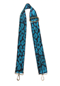 Picture of Ahdorned Purse Strap- Navy Blue Leopard