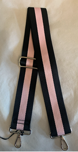 Picture of Ahdorned Purse Strap- Black and Baby Pink 