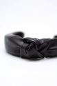 Picture of Black Vegan Leather Knotted Headband