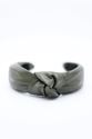 Picture of Olive Vegan Leather Knotted Headband