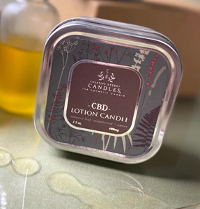 Picture of CBD Lotion Candle - Tobacco Leaf, Sandalwood & Amber