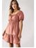Picture of Puff Sleeve Square Neck Tiered Mini Dress