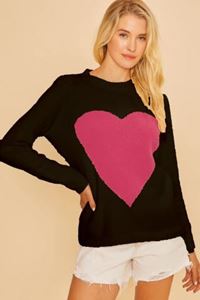 Picture of Loose Knit Heart Sweater