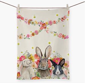 Picture of Springtime Bunny Pals Tea Towel