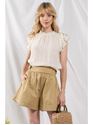 Picture of Cream Flutter Sleeve Top