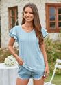 Picture of V Neck Ruffle Short Sleeve